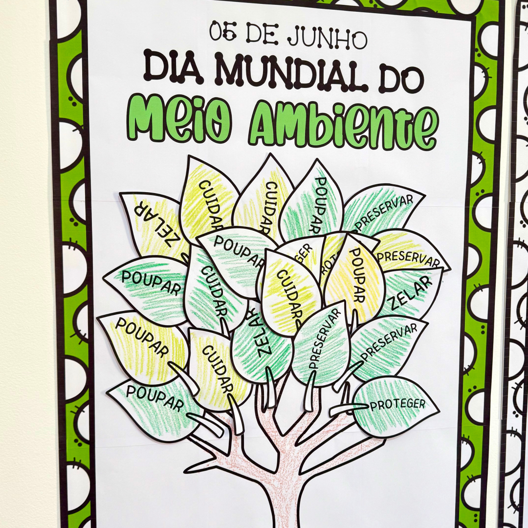 CARTAZ COLABORATIVO ÁRVORE - MEIO AMBIENTE