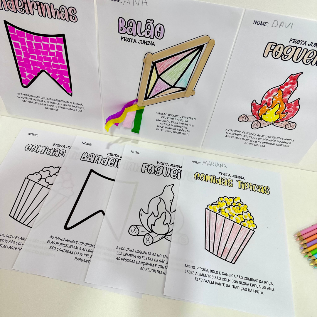 ATIVIDADES ARTES - FESTA JUNINA