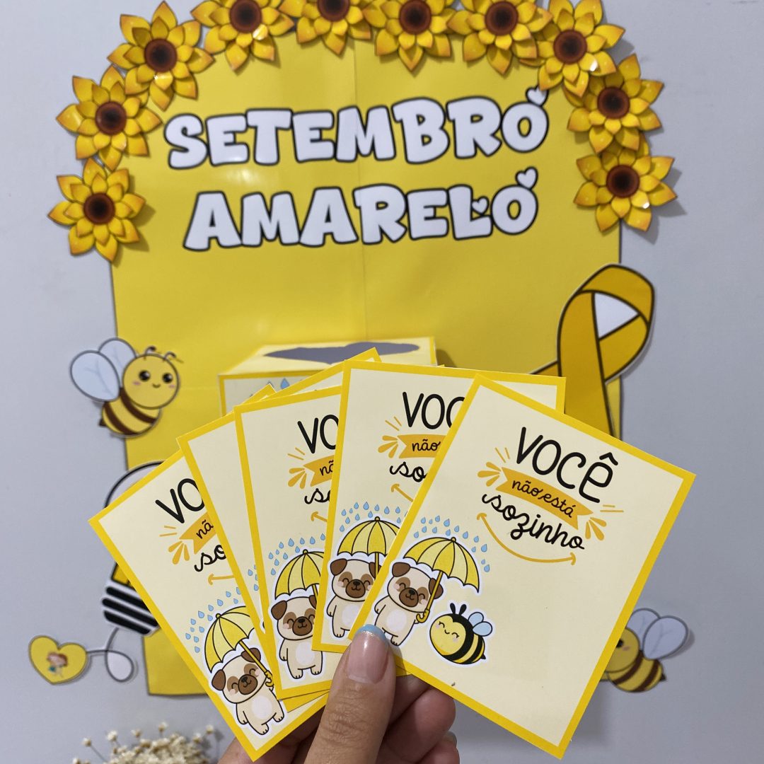 PAINEL SETEMBRO AMARELO - CONCIENTIZAÇÃO NA ESCOLA