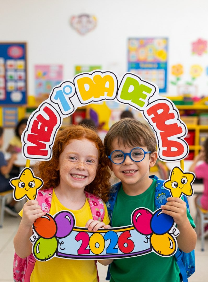 Bambolê para Fotos – Primeiro Dia de Aula 