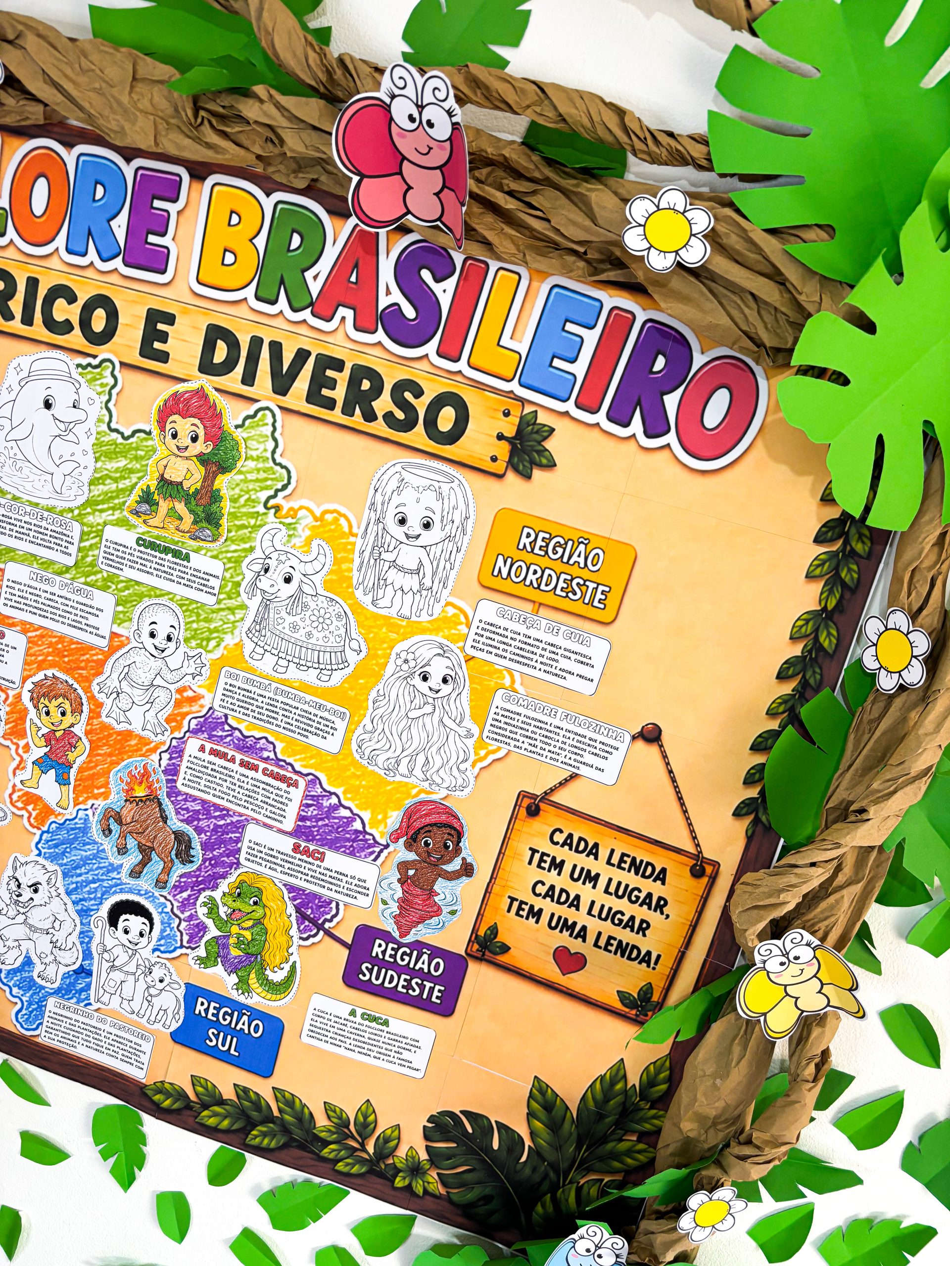 FOLCLORE BRASILEIRO RICO E DIVERSO (MAPA DAS LENDAS) - Imagem 2